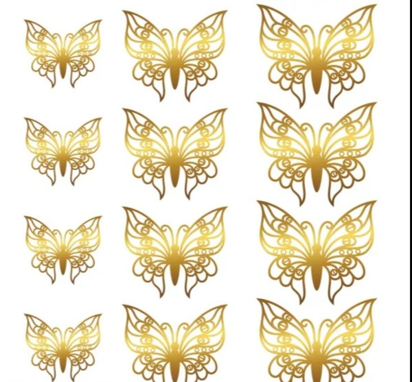 12 stuks vlinders decoratie taart / sweetboxen type 2