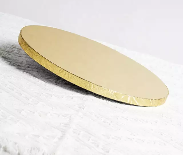 Cake board/ taart drum rond 27,5cm goud