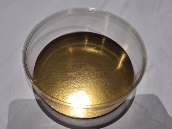 Ronde sweetbox goud transparant Ø10x3cm mini sweetbox